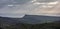 Dramatic early morning Rays of sun over the panoramic view of the sea of Galilee and Mount Arbel