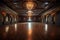 dramatic empty dance floor in sophisticated ballroom