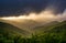 Dramatic evening view of the Blue Ridge Mountains from the Blue