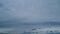 Dramatic gloomy clouds in sky. Amazing gloomy rain clouds. Timelapse.