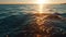 Dramatic golden beach sunset sky and tropical sea background. Generative Ai