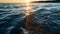 Dramatic golden beach sunset sky and tropical sea background. Generative Ai