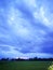 Dramatic green field of rice and beautiful sky