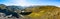 Dramatic Icelandic landscapeon the Laugavegur trail in panorama. Markarfljot canyon