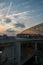 Dramatic image of Atlanta international airport at sunrise early morning during corona virus