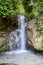 Dramatic image of fresh water pools and waterfalls at Villa Miriam park, Paraiso, dominican republic.