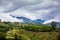 Dramatic landscape of a home in the mountains of the dominican republic.