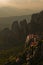 Dramatic landscape of monastery in Meteora