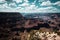 Dramatic landscape photo of the Grand Canyon. Canyon panoramic landscape. National Park, Arizona. Colorado desert view.