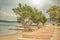 Dramatic landscape with sea beach on the Mirabello Bay, Crete