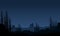 Dramatic landscapes from the edge of town at night. Vector illustration