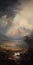 Dramatic Landscapes: A Historical Illustration Of Layered And Atmospheric Oil Painting