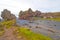 Dramatic Lava Formations on a Remote Beach