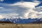 Dramatic Lenticular cloud over the Andes mountain range