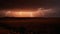 A dramatic lightning storm illuminating the night sky over a remote desert landscape created with Generative AI