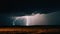 A dramatic lightning strike in a dark stormy sky created with Generative AI