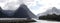 Dramatic mountain and sea Landscapes in the Milford Sound Fjord of the South Island of New Zealand.