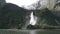 Dramatic mountain and sea Landscapes in the Milford Sound Fjord of the South Island of New Zealand.