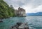 Dramatic and mysterious scene at Chillon Castle, Switzerland