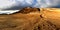 Dramatic and otherworldly geothermic landscape of Hverir Iceland