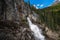 Dramatic panther falls with rocky mountain terrain