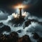 A dramatic photo showcases a lone lighthouse against a stormy coastal backdrop.