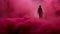 Dramatic Pink Outfit In Fuchsia Fog - Monochromatic Depth And Cinematic Montages