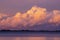 Dramatic Purple Cloudscape Over Water