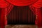 Dramatic red old fashioned elegant theater stage