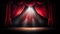 Dramatic red old fashioned elegant theater stage beautiful spotlight