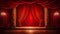 Dramatic red old fashioned elegant theater stage beautiful spotlight