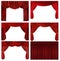 Dramatic red old fashioned elegant theater stage e