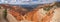 Dramatic Red Rock Panorama in a Mountain Canyon