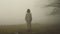 Dramatic Religious Art: Woman In White Standing In Cream Fog