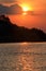 Dramatic river sunset in northern Namibia