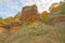 Dramatic Rock Formations in the Autumn Light