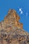 Dramatic rock peak of Big Horn Mountains in Wyoming