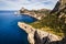 Dramatic rocky sea coast of Cap Formentor, Mallorca