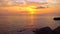 Dramatic sea sunset or sunrise sky over ocean sea surface