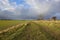 Dramatic skies over bridleway