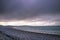 Dramatic sky above Cemlyn Bay, Anglesey in north Wales