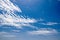 Dramatic Sky Background. Clouds in blue Sky. Moody Cloudscape