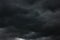 Dramatic sky with black heavy clouds