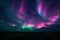 dramatic sky with electric blue flares and pink aurora
