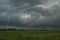 Dramatic sky over the dutch countryside as a severe thunderstorm approaches, close to the cities of Gouda and Rotterdam