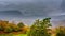 Dramatic sky over Lake District hills in autumn.