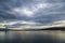 Dramatic sky over Lake Geneva with views in the direction of Montreaux.