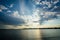 Dramatic sky over Lake Norman at Ramsey Creek Park, in Cornelius