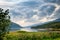 Dramatic sky over Loch Long Argyll and Bute Scotland UK