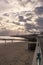 Dramatic sky over Seaburn Beach at sunset.